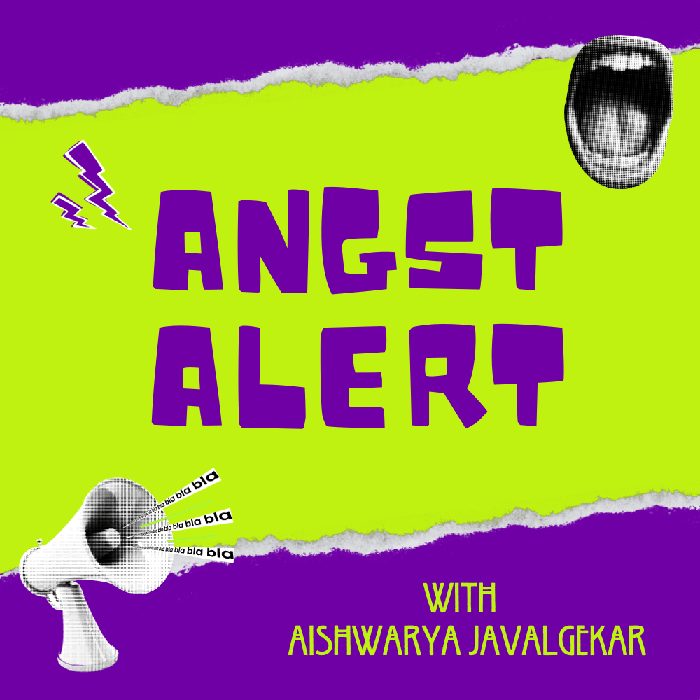 Logo that says 'Angst Alert with Aishwarya Javalgekar'